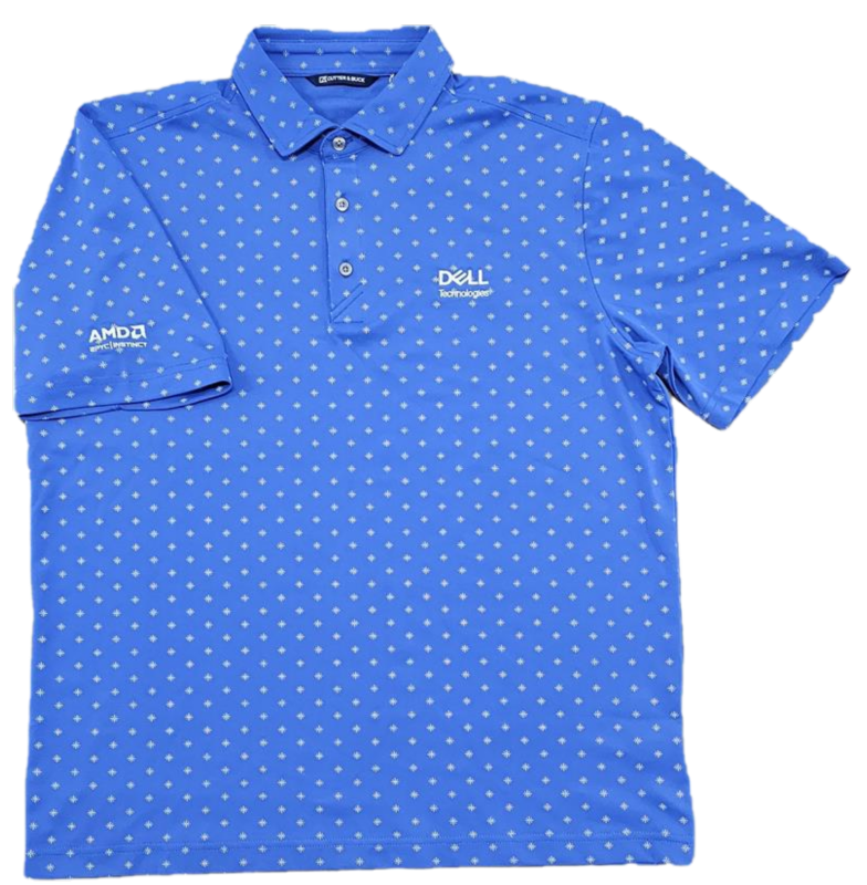 Cutter & Buck Polo – Light Blue/Snowflake